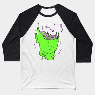 psychedelic abstract portrait (Green) Baseball T-Shirt